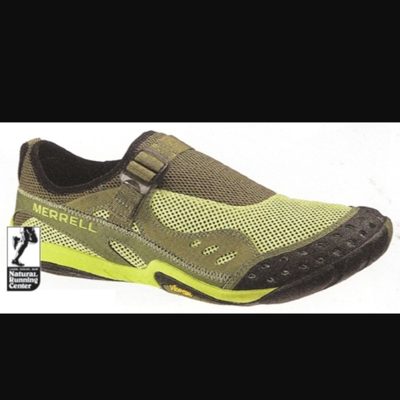 MERRELL Men’s Barefoot Rapid Glove Laceless Moss/Lime 8 - Picture 1 of 9
